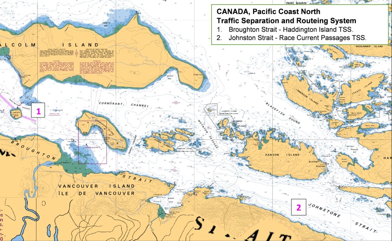 Recommended Canadian Routeing Systems – Broughton Strait and Johnstone Strait TSS